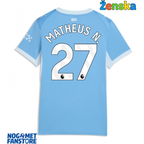 Manchester City Matheus Nunes #27 Domaci Dres za Ženska 2026-27 Kratak Rukav